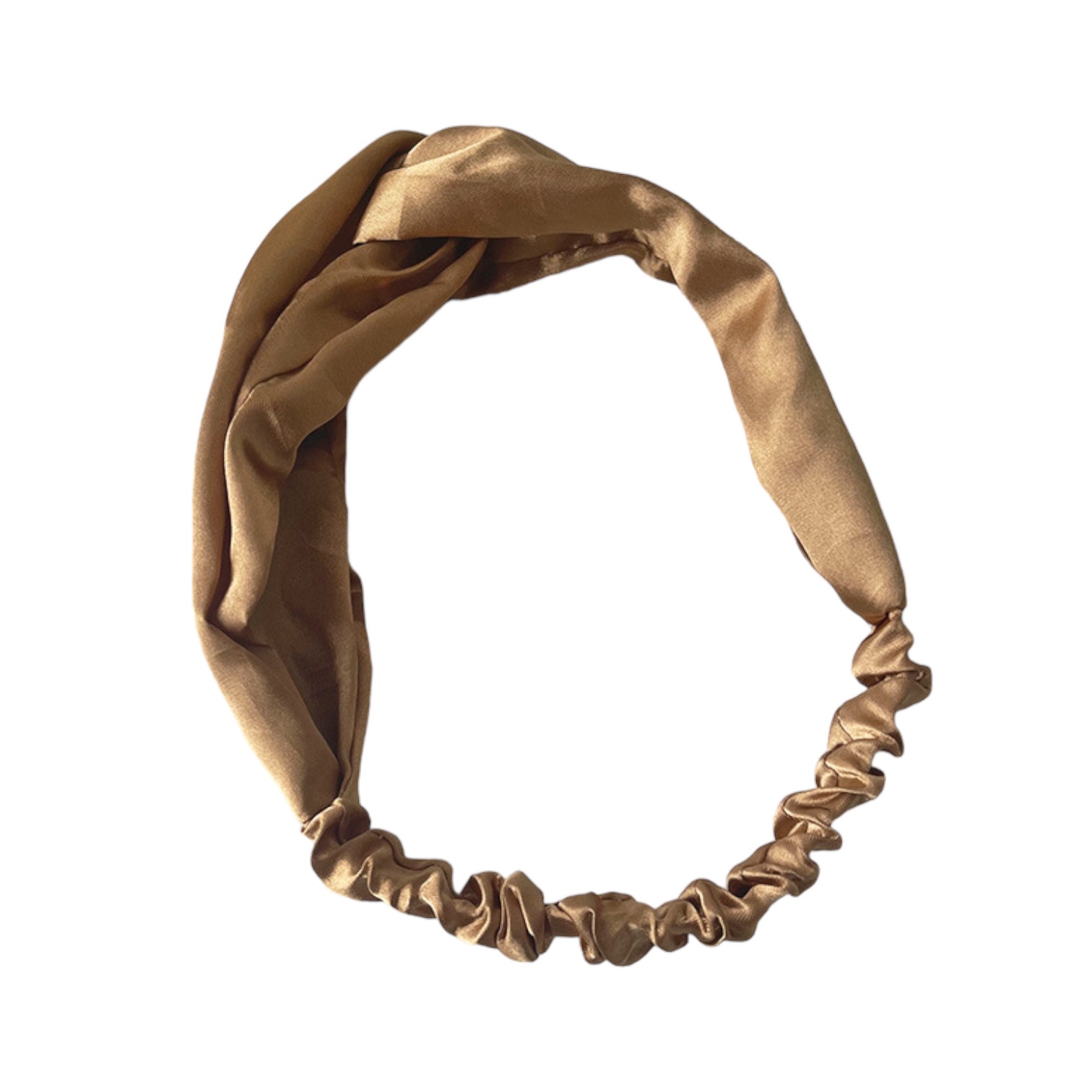Satin Cross Knot Headband - Gold · Natural Eclipse
